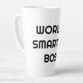 'S Werelds Slimste Baas Grappige Quote Grote Latte Latte Mok (Linkerhoek)