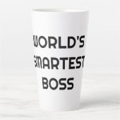 'S Werelds Slimste Baas Grappige Quote Grote Latte Latte Mok (Voorkant)