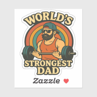 'S Werelds sterkste pa workout sportschool Sticker