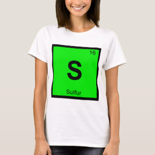 S - Zwavel Scheikunde Periodiek Systeem Symbool T-shirt