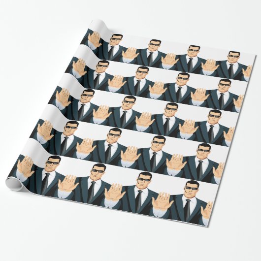 SA7 SECRET AGENT BODYGUARD COMICS CARTOON DARK MOB CADEAUPAPIER (Uitgerold)