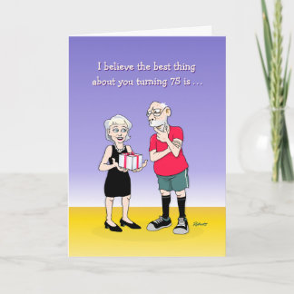 Sa 75e carte d'anniversaire