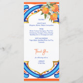 Sa carte de menu principal Squeeze orange (Dos)