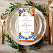 Sa carte de menu principal Squeeze orange