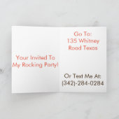 Sa carte d'invitation de partie de temps de partie (Intérieur)