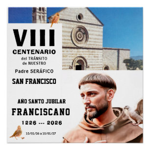 Sa Francisco de Assisi Glanzende Poster Perfect Poster