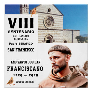 Sa Francisco de Assisi Glanzende Poster Perfect Poster