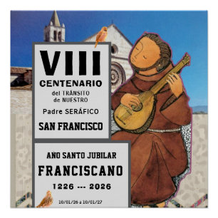 Sa Francisco de Assisi Glanzende Poster Perfect Poster