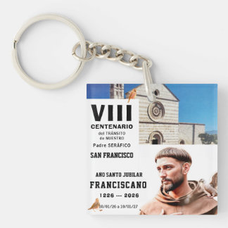 Sa Francisco de Assisi Glanzende Poster Sleutelhanger