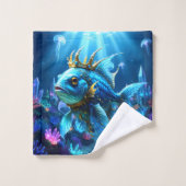 Sa Majesté Poissonnière (Gant de toilette)