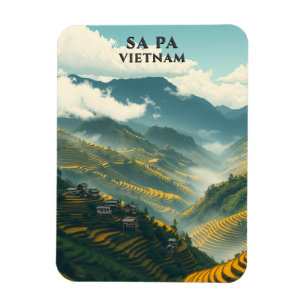 Sa Pa Vietnam Rijstterrassen Berg Magneet
