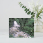 SA, Peru, S.H. Machu Picchu, Cascade en cloud Briefkaart (Staand voorkant)