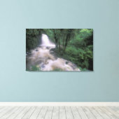 SA, Peru, S.H. Machu Picchu, Cascade en cloud Canvas Afdruk (Insitu (Houten vloer))