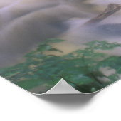 SA, Peru, S.H. Machu Picchu, Cascade en cloud Poster (Hoek)