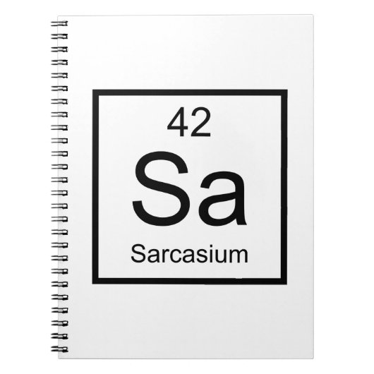 Sa Sarcasium Element Notitieboek (Voorkant)