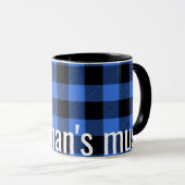 Sa tasse Simple Bleu Bleu Bleu Bison Plaid (Devant droit)