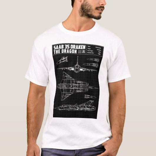 Saab 35 Draken T-shirt (Voorkant)