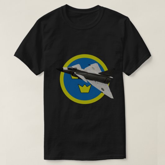 Saab 37 Vliegtuig Viggen Zweeds Vliegtuig Roundel T-shirt (Design voorkant)