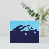 Saab 900 SPG/Aero - Lt blue sur carte postale fonc (Debout devant)