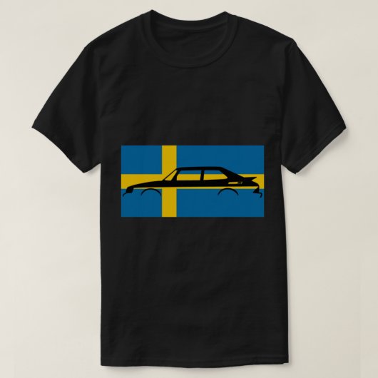 Saab 900 Vlagkunst T-shirt (Design voorkant)