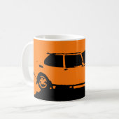 Saab 99 Turbo mug - Orange sur foncé (Devant gauche)