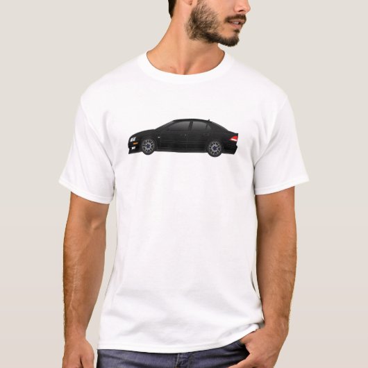 saab 9-3 SS aero in zwart T-shirt (Voorkant)
