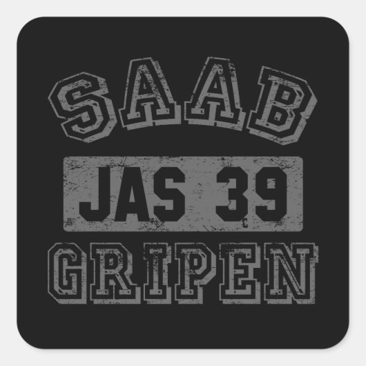 Saab Gripen Vierkante Sticker (Voorkant)