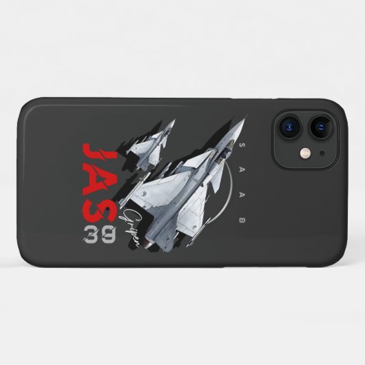 Saab JAS39 Gripen Zweeds Fighterjet Vliegtuig Case-Mate iPhone Case (Achterkant (horizontaal))