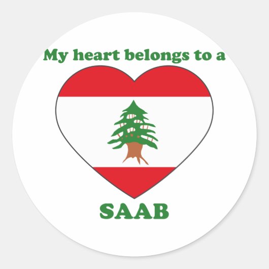 Saab Ronde Sticker (Voorkant)