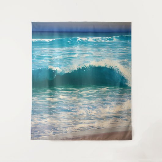 Saacape Blue Ocean Wave Wandkleed (Voorkant)