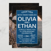 Saacape strandfeest bruiloft uitnodiging (Voorkant / Achterkant)