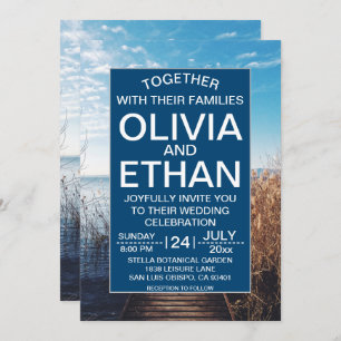 Saacape strandfeest bruiloft uitnodiging