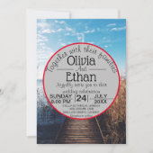 Saacape strandfeest bruiloft uitnodiging (Voorkant)