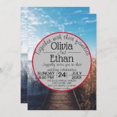 Saacape strandfeest bruiloft uitnodiging (Voorkant / Achterkant)