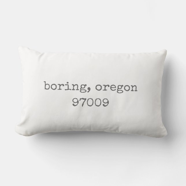 Saai, Oregon Postcode Lumbaal Kussen (Voorkant)