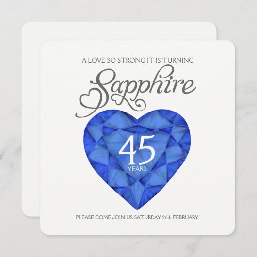 Saaiers bruiloft liefde zo sterk hart waterverf kaart (Voorkant / Achterkant)