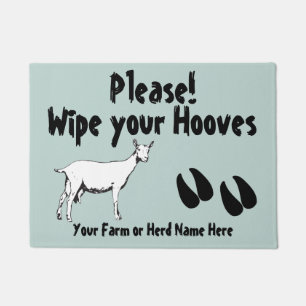 Saanen Dairy Goat Veeg je handschoenen af Deurmat