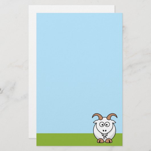 Saanen Goat Briefpapier (Voorkant / Achterkant)