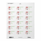 Saanen Goat kerstcadeau Label Sticker (Full Sheet)