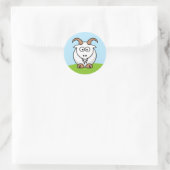 Saanen Goat Ronde Sticker (Tas)