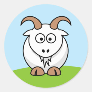 Saanen Goat Ronde Sticker