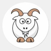 Saanen Goat Ronde Sticker (Voorkant)