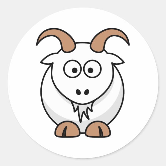 Saanen Goat Ronde Sticker (Voorkant)