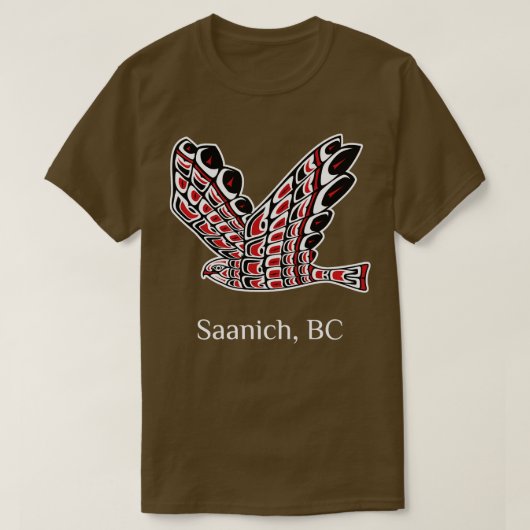 Saanich Redailed Hawk Native Bird of Prey Art Long T-shirt (Design voorkant)