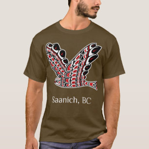 Saanich Redailed Hawk Native Bird of Prey Art Long T-shirt