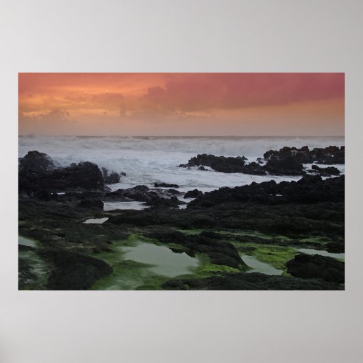Saap bij zonsondergang poster (Voorkant)