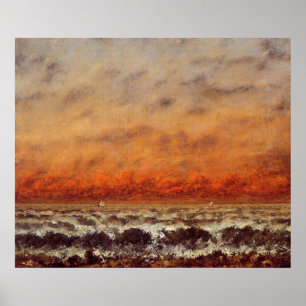 Saap, mooi schilderij van Gustave Courbet Poster