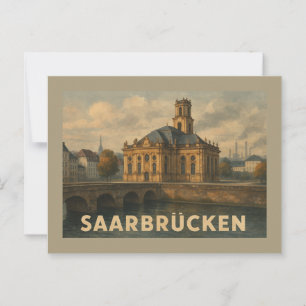 Saarbrücken Duitsland Stad Kunst Briefkaart