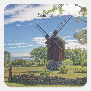 Saaremaa, eiland van Estland Vierkante Sticker