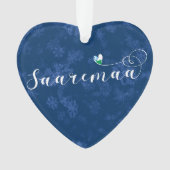 Saaremaa Flag Heart, Estland Ornament (voorkant)